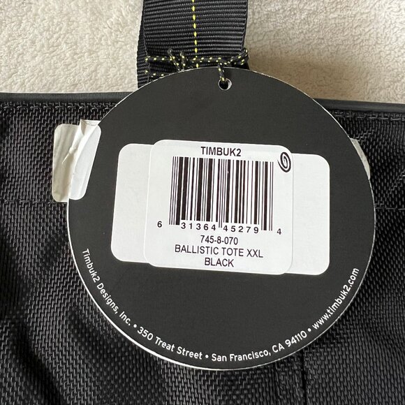 NWT Timbuk2 XXL zip-top Tote Bag in black - Picture 3 of 8